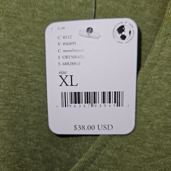 NWT! We The Free People Shirt Moss Green Women's Extra Large XL Top NEW! - Picture 7 of 15